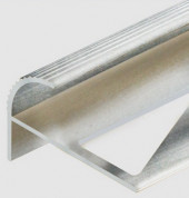Алюминиевый профиль F-образный для ступеней 12 мм PV57-01 полированный 2,7 м