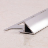 Профиль из алюминия под плитку ПО-05 серебро глянец 2,7 м