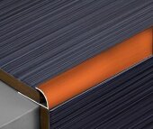 Профиль алюминиевый С-образный ПО-10 бронза светлая глянец 2,7 м