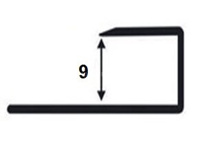 Заказать Профиль П-образный гибкий из алюминия ПО-П9 серебро матовое 2,7 м 