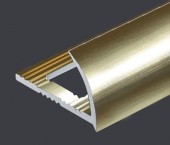 C-образный алюминиевый профиль для плитки 8 мм PV16-13 песок блестящий 2,7 м