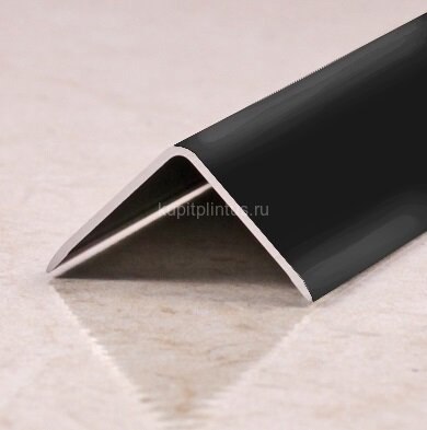 Заказать Уголок отделочный алюминиевый ПН-25х25 Черный глянец 2,7 м 