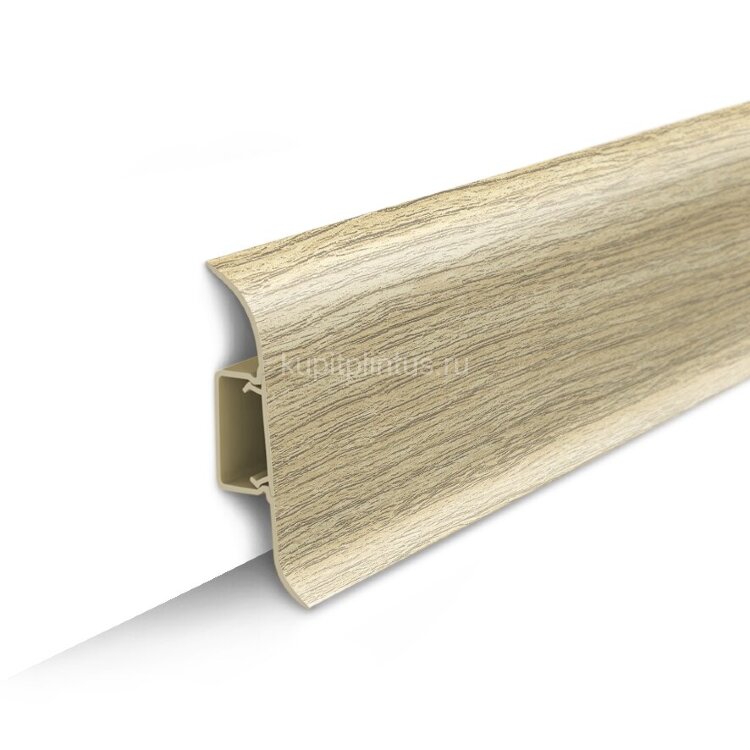 Заказать Напольный плинтус ПВХ с кабель-каналом 70 мм Идеал Классик К-П70 213 дуб северный 2,2 м 