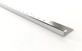 Окантовочный П-профиль нержавеющая сталь 10 мм SB203-10H Серебро глянец 2,7 м