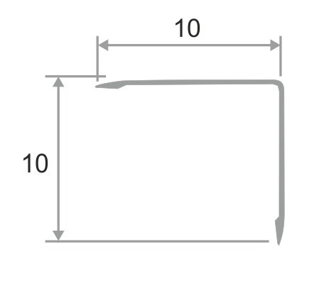Заказать Алюминиевый уголок 10х10 мм ПН-10х10 Черный муар 2,7 м 