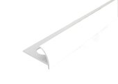 Профиль внешний ПВХ для плитки Cezar 12 мм 101 Белый 2,5 м