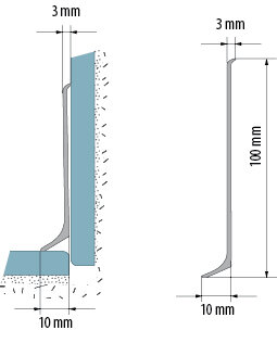 Заказать Внешний уголок для напольного плинтуса Cezar LP100 Заказать Внешний уголок для напольного плинтуса Cezar LP100