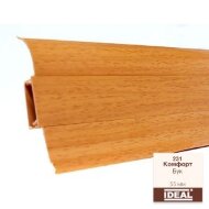 Плинтус напольный пластиковый IDEAL Комфорт 231 Бук 2,5 м Плинтус напольный пластиковый IDEAL Комфорт 231 Бук 2,5 м