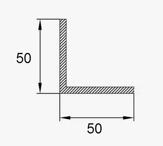 Заказать Алюминиевый уголок 50х50 мм ПБ50х50 серебро матовое 3 м Заказать Алюминиевый уголок 50х50 мм ПБ50х50 серебро матовое 3 м