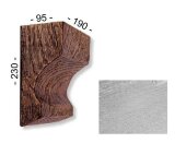 Консоль для декоративной балки 230х95х190 мм Уникс Славянский стиль КСС3 Под покраску