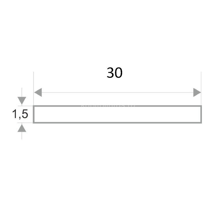 Заказать Латунная полоса 30х1.5 мм Л-30-брш270 латунный браш 2.7 м 