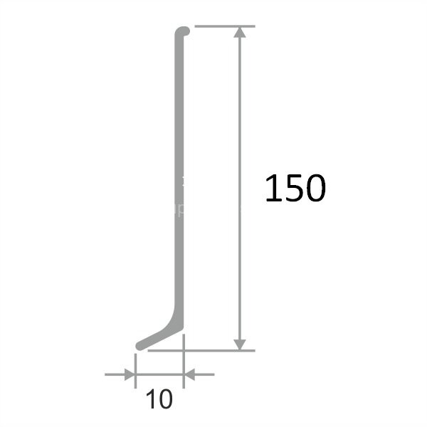 Заказать Алюминиевый напольный плинтус 150х10 мм ПЛ-150-00 без покрытия 3 м Заказать Алюминиевый напольный плинтус 150х10 мм ПЛ-150-00 без покрытия 3 м