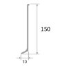 Заказать Алюминиевый напольный плинтус 150х10 мм ПЛ-150-00 без покрытия 3 м Заказать Алюминиевый напольный плинтус 150х10 мм ПЛ-150-00 без покрытия 3 м