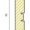 Заказать Плинтус МДФ Smartprofile Paint 80А напольный под покраску (Белый) 2,4м 