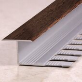 Алюминиевый профиль Т-образный 16 мм Т-16 КД Орех 2,7 м Алюминиевый профиль Т-образный 16 мм Т-16 КД Орех 2,7 м