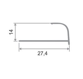 Заказать Профиль алюминиевый С-образный ПО-14 бронза глянец 2,7 м 
