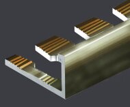 Гибкий L-профиль алюминиевый 12 мм PV06-17 титан блестящий 2,7 м Гибкий L-профиль алюминиевый 12 мм PV06-17 титан блестящий 2,7 м