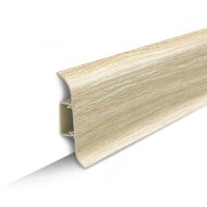 Напольный плинтус ПВХ с кабель-каналом 70 мм Идеал Классик К-П70 218 дуб европейский 2,2 м