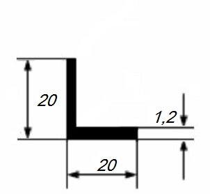 Заказать Уголок из анодированного алюминия 20х20х1,2 мм равносторонний Серебро 3 м Заказать Уголок из анодированного алюминия 20х20х1,2 мм равносторонний Серебро 3 м