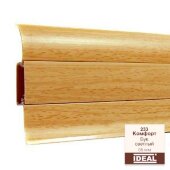 Плинтус напольный пластиковый IDEAL Комфорт 233 Бук светлый 2,5 м Плинтус напольный пластиковый IDEAL Комфорт 233 Бук светлый 2,5 м