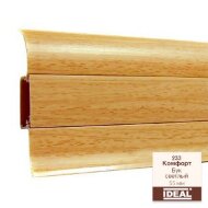 Плинтус напольный пластиковый IDEAL Комфорт 233 Бук светлый 2,5 м Плинтус напольный пластиковый IDEAL Комфорт 233 Бук светлый 2,5 м