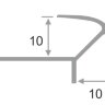Заказать Алюминиевый профиль угловой под плитку закладной ПО-10х10 Бронза светлая глянец 2,7 м Заказать Алюминиевый профиль угловой под плитку закладной ПО-10х10 Бронза светлая глянец 2,7 м