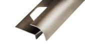 Алюминиевый профиль угловой под плитку закладной ПО-10х10 Бронза светлая глянец 2,7 м Алюминиевый профиль угловой под плитку закладной ПО-10х10 Бронза светлая глянец 2,7 м