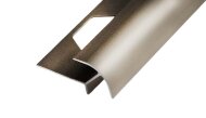 Алюминиевый профиль угловой под плитку закладной ПО-10х10 Бронза светлая глянец 2,7 м Алюминиевый профиль угловой под плитку закладной ПО-10х10 Бронза светлая глянец 2,7 м