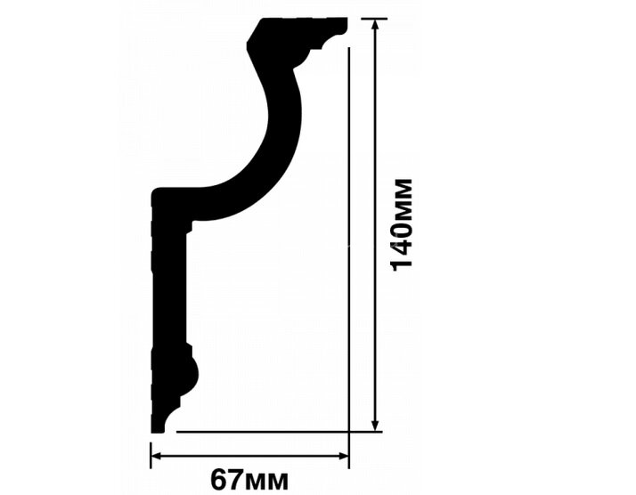 Заказать Потолочный плинтус 67х140 мм Hiwood A155 белый 2м Заказать Потолочный плинтус 67х140 мм Hiwood A155 белый 2м