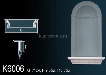 Заказать Декоративная ниша Перфект K6006 135х710х95 мм Заказать Декоративная ниша Перфект K6006 135х710х95 мм