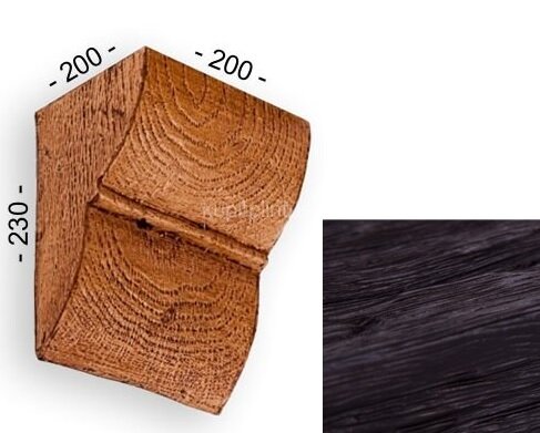 Заказать Консоль для балок 230х200х200 мм Уникс Классика К3 Венге 