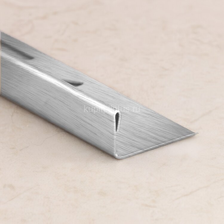 Заказать Профиль L-образный из нержавеющей стали 12 мм SL005-12H SGB серебро глянец браш 2,7 м 