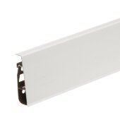 Напольный плинтус Cezar Hi-Line Prestige 75 мм цвет P089 белый глянец 2,5 м