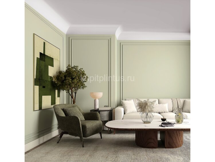 Заказать Потолочный плинтус HiWood A178 белый 140х110 мм 2м 