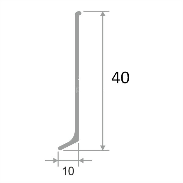 Заказать Алюминиевый напольный плинтус 40х10 мм ПЛ-40-00 без покрытия 3 м Заказать Алюминиевый напольный плинтус 40х10 мм ПЛ-40-00 без покрытия 3 м