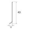 Заказать Алюминиевый напольный плинтус 40х10 мм ПЛ-40-00 без покрытия 3 м Заказать Алюминиевый напольный плинтус 40х10 мм ПЛ-40-00 без покрытия 3 м