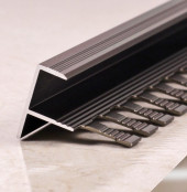 Профиль F-образный гибкий из алюминия ПФ-11 бронза светлая глянцевая 2,7 м