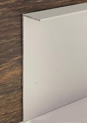 Алюминиевый плинтус к гипсокартону 70х14 мм ПБ-70х14 серебро 3 м