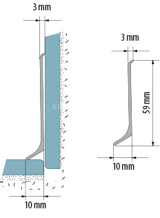 Заказать Внешний уголок для напольного плинтуса Cezar LP59 Заказать Внешний уголок для напольного плинтуса Cezar LP59