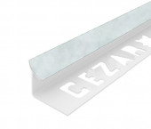 Внутренний угол ПВХ для плитки 12 мм Cezar 229 Светло-серый мрамор 2,5 м