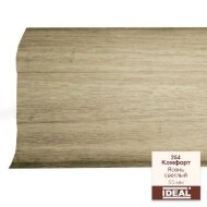 Плинтус напольный пластиковый IDEAL Комфорт 254 Ясень светлый 2,5 м Плинтус напольный пластиковый IDEAL Комфорт 254 Ясень светлый 2,5 м