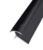 Алюминиевый профиль угловой под плитку закладной ПО-10х10 Черный матовый 2,7 м Алюминиевый профиль угловой под плитку закладной ПО-10х10 Черный матовый 2,7 м
