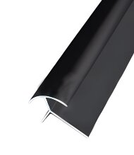 Алюминиевый профиль угловой под плитку закладной ПО-10х10 Черный матовый 2,7 м Алюминиевый профиль угловой под плитку закладной ПО-10х10 Черный матовый 2,7 м