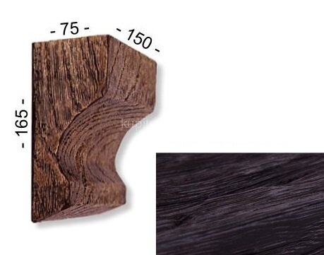 Заказать Консоль для декоративной балки 165х75х150 мм Уникс Славянский стиль КСС2 Венге Заказать Консоль для декоративной балки 165х75х150 мм Уникс Славянский стиль КСС2 Венге