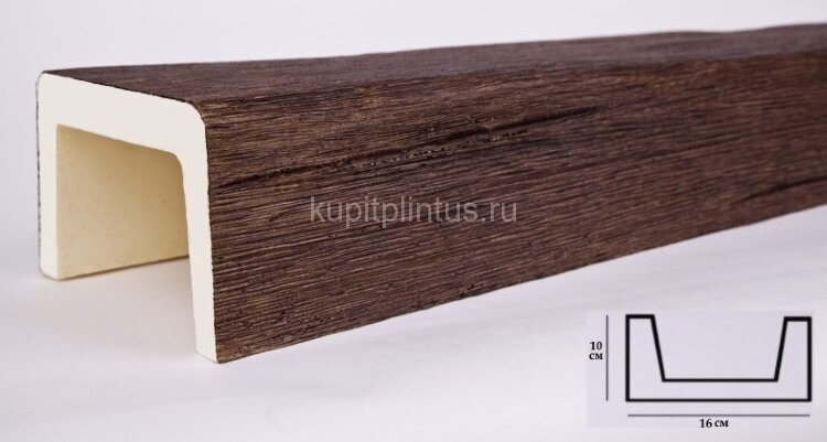 Заказать Декоративная балка из полиуретана 100х160 мм Уникс Модерн М16 Дуб 3 м Заказать Декоративная балка из полиуретана 100х160 мм Уникс Модерн М16 Дуб 3 м