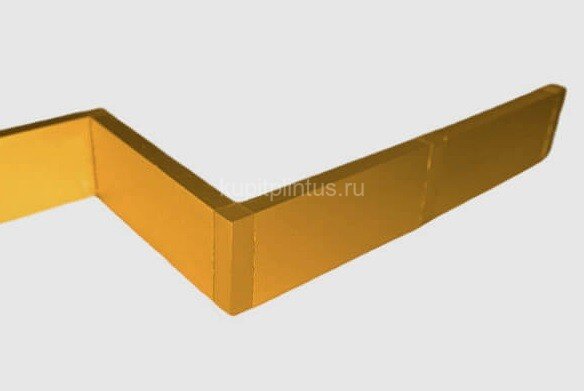 Заказать Напольный плинтус алюминиевый 60 мм Евротрим C-60 4037 золото 2,95 м 