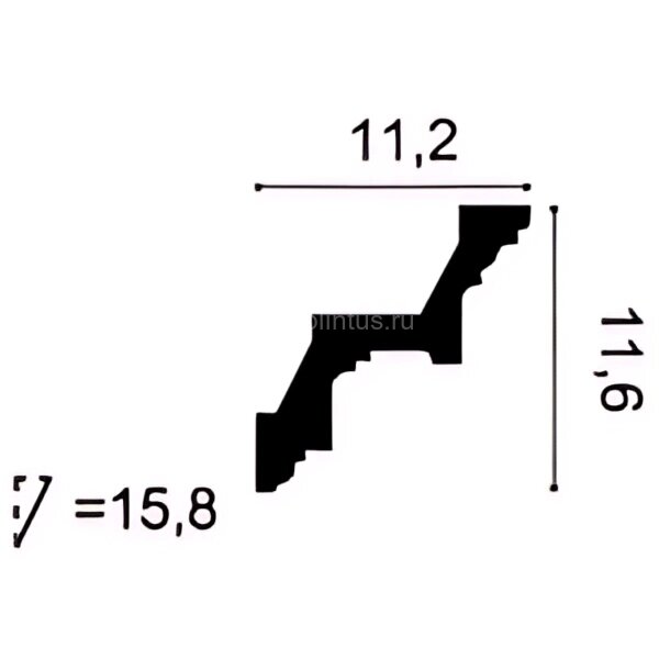 Заказать Гибкий потолочный плинтус Orac Decor Purotouch C211F белый полиуретан 200x11.6x11.2 см 