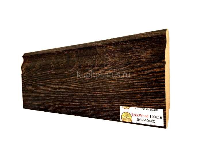 Заказать Напольный плинтус МДФ Teckwood цветной 100х16 Дуб Мокко 2.15 м 
