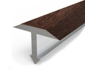 Профиль Т-образный из ламинированного алюминия Т-14 Л Орех 2,7 м