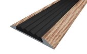 Порог противоскользящий с черной вставкой Д15 КД Дуб светлый (декорированный) 2,7 м Порог противоскользящий с черной вставкой Д15 КД Дуб светлый (декорированный) 2,7 м